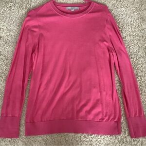 LOFT Vibrant Pink Knit Sweater sz L Like New Condition